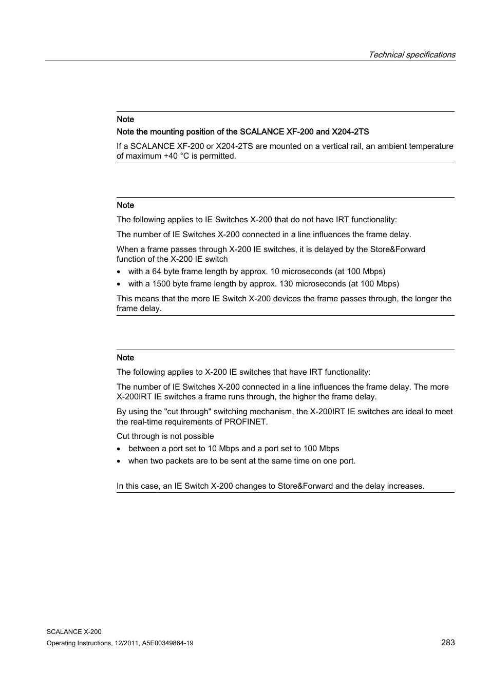 Siemens Industrial Ethernet Switches SCALANCE X-200 User Manual | Page 283 / 296