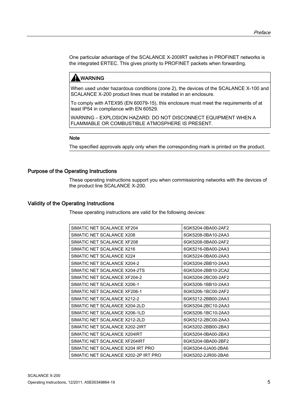 Siemens Industrial Ethernet Switches SCALANCE X-200 User Manual | Page 5 / 296