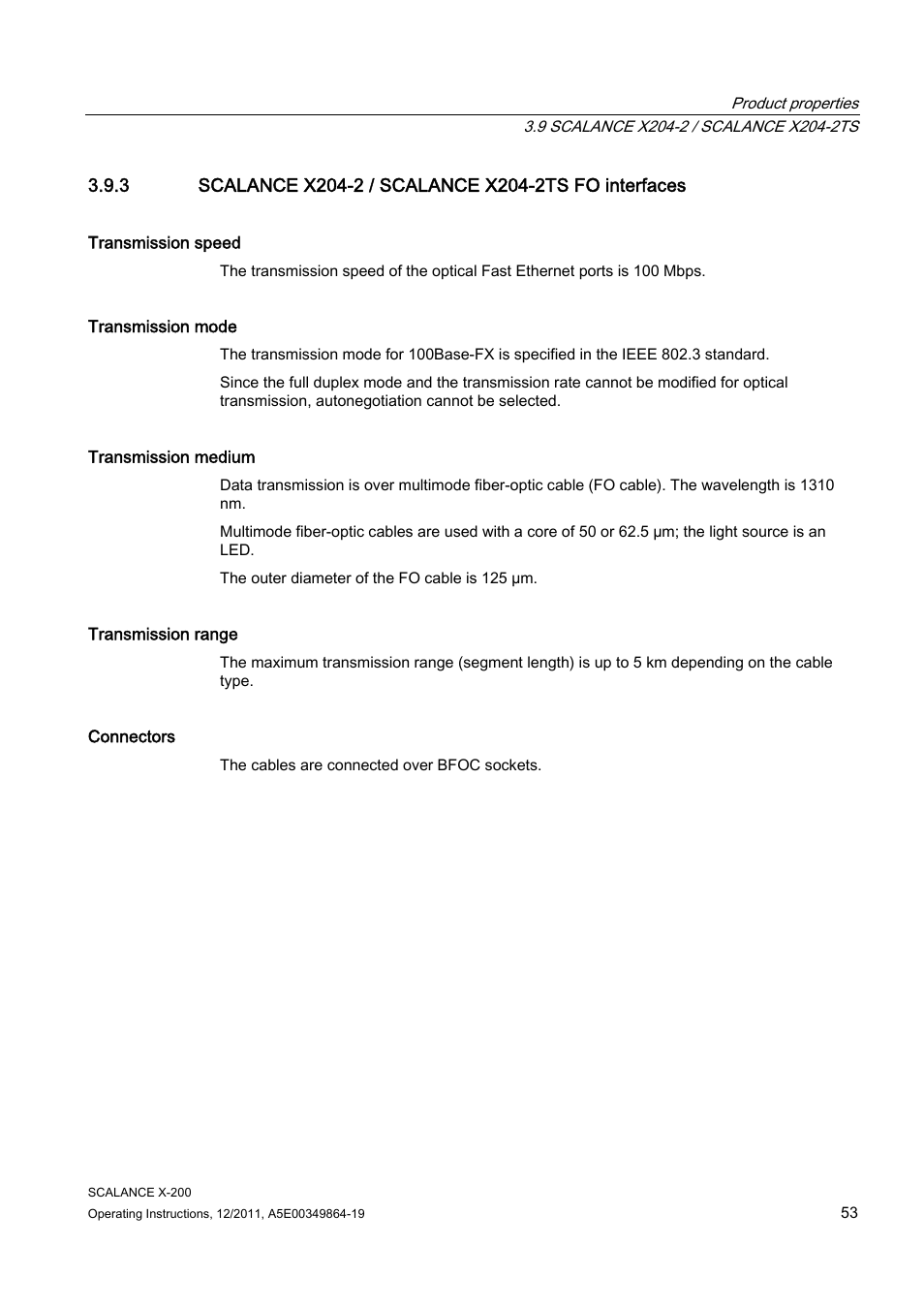 Siemens Industrial Ethernet Switches SCALANCE X-200 User Manual | Page 53 / 296