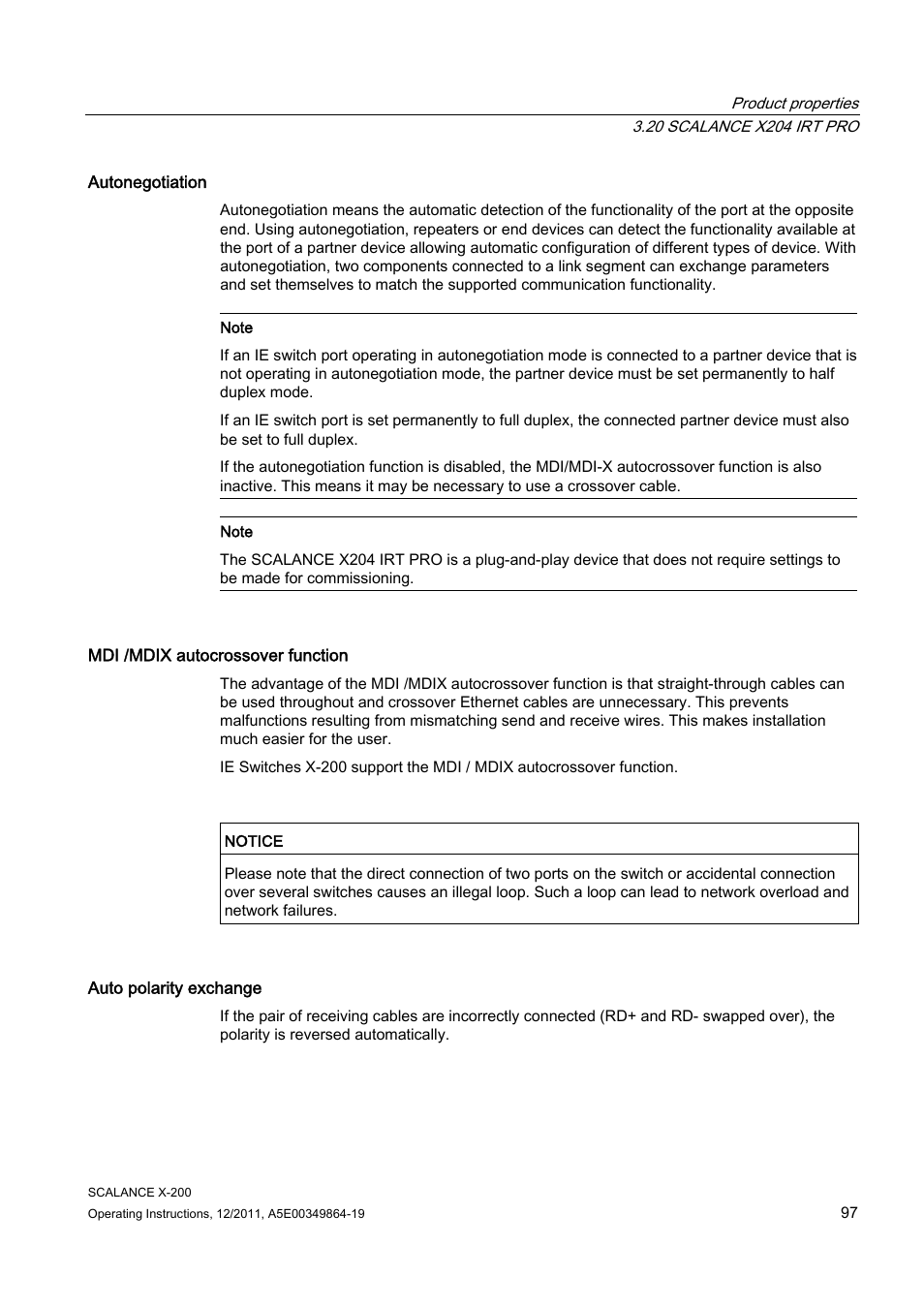 Siemens Industrial Ethernet Switches SCALANCE X-200 User Manual | Page 97 / 296