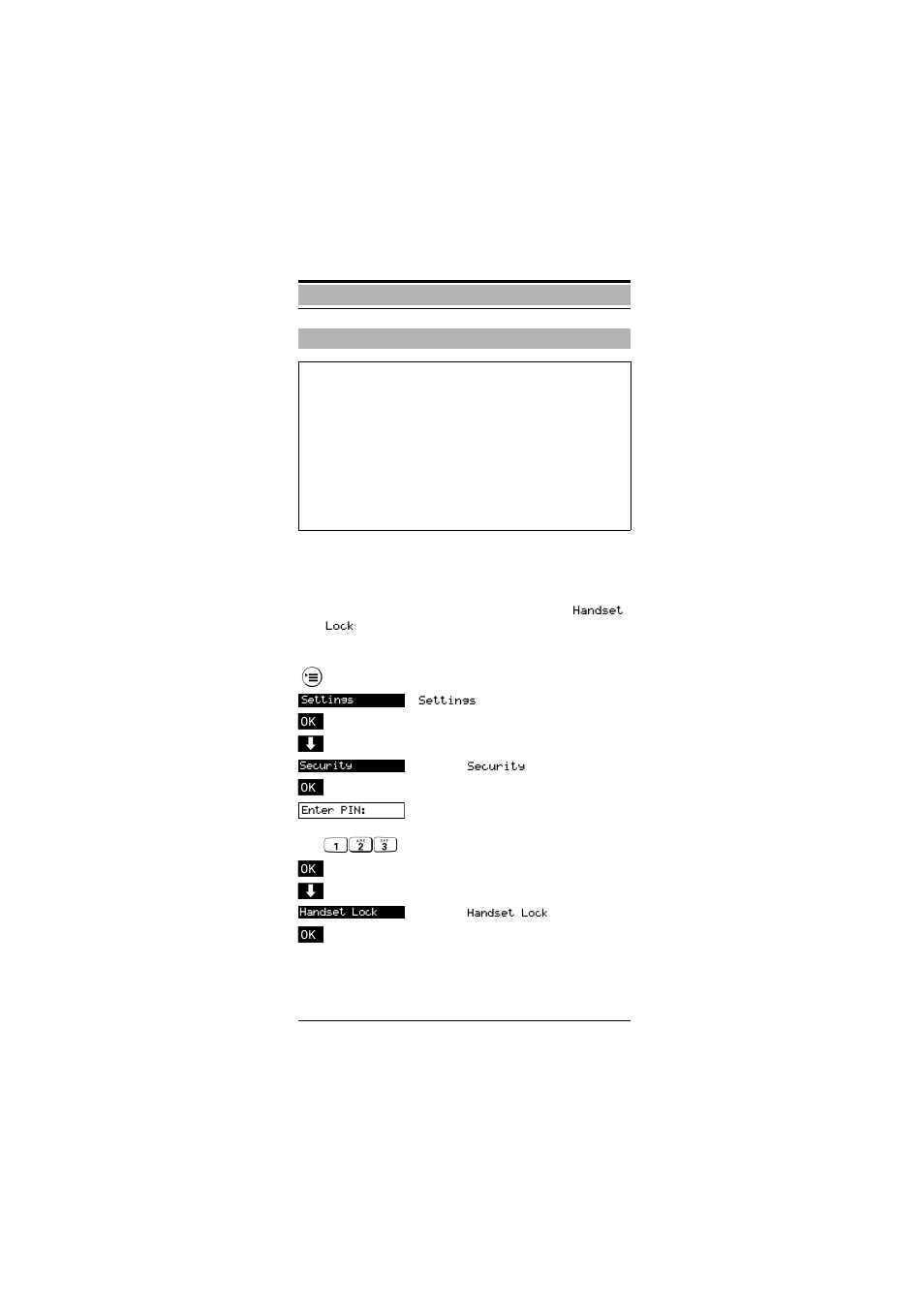 Activating/deactivating the handset lock, Security | Siemens Gigaset 3000 User Manual | Page 49 / 83