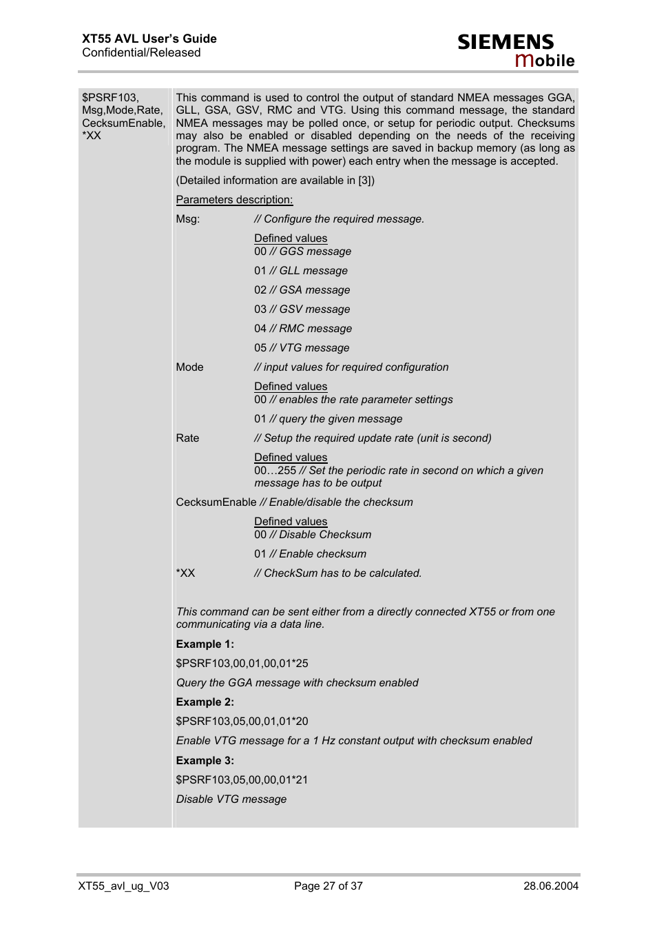 Siemens XT55 AVL User Manual | Page 27 / 37