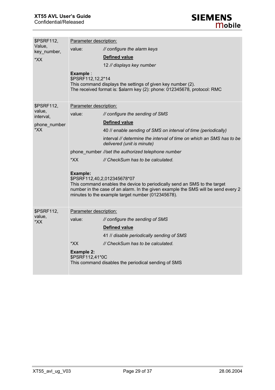 Siemens XT55 AVL User Manual | Page 29 / 37