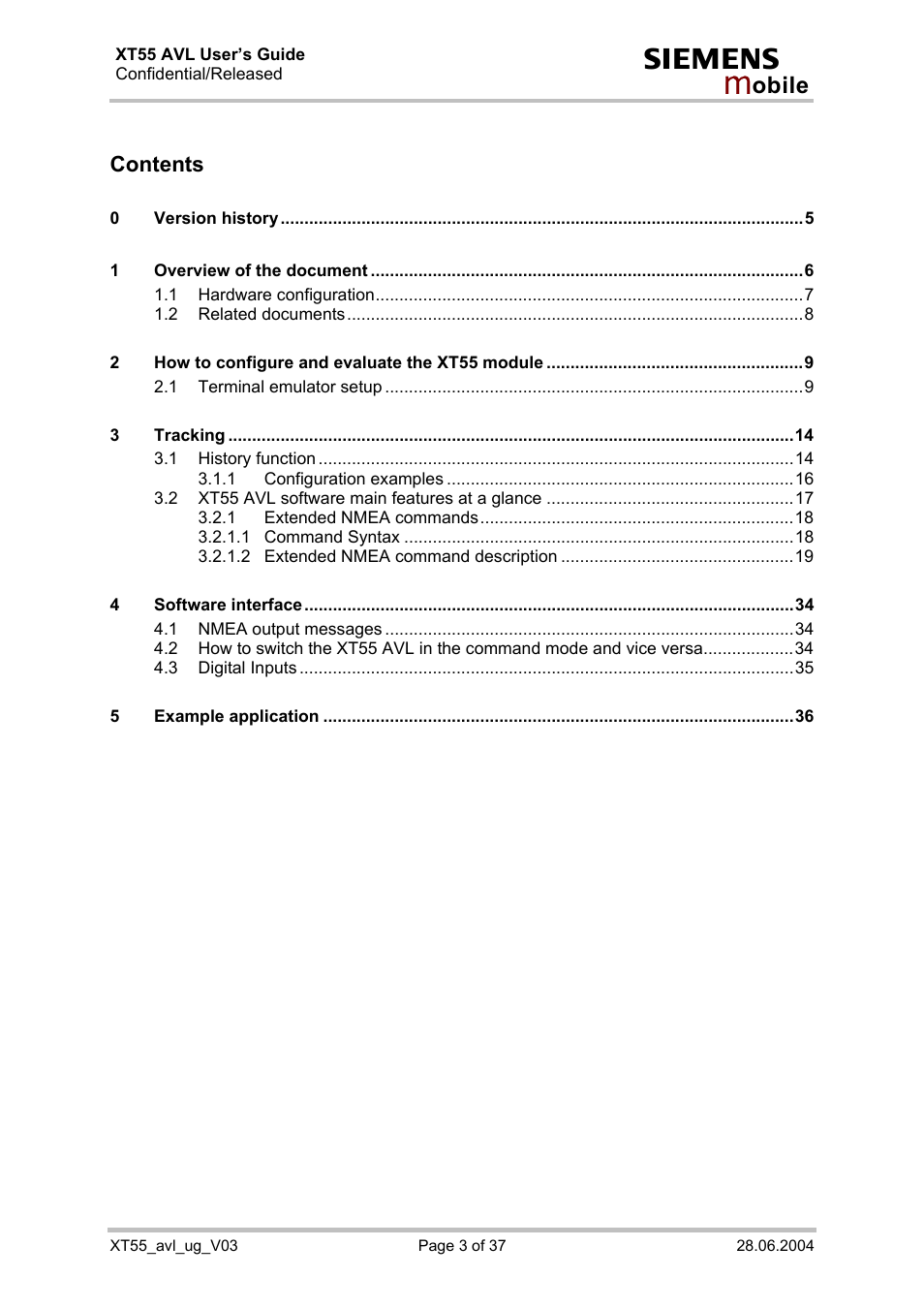 Siemens XT55 AVL User Manual | Page 3 / 37
