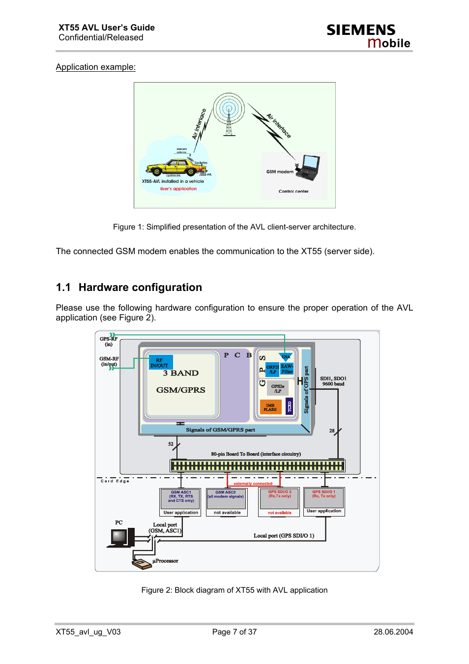 Hardware configuration, 1 hardware configuration | Siemens XT55 AVL User Manual | Page 7 / 37