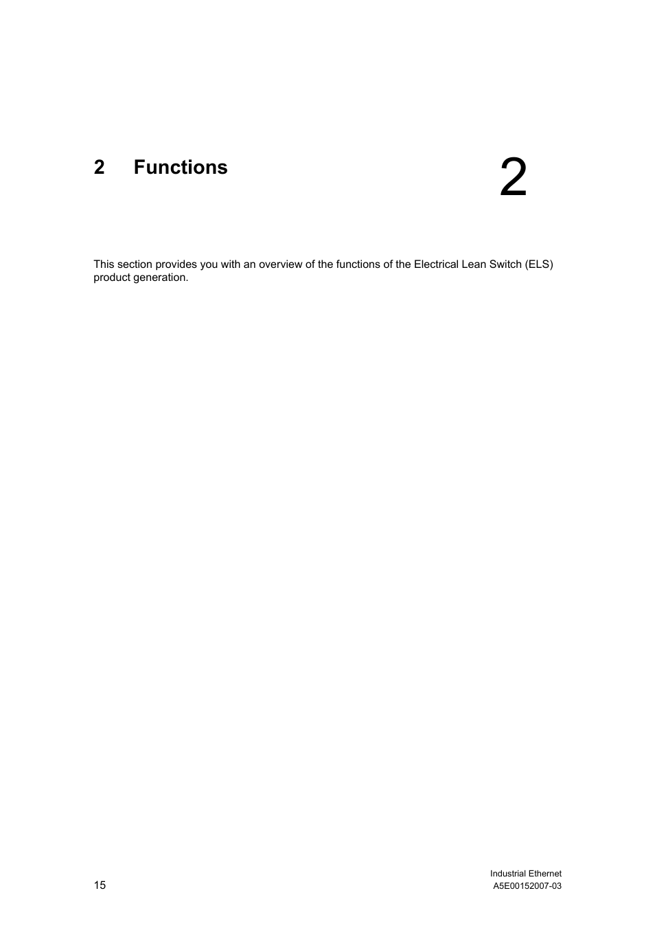 2 functions, Functions | Siemens Electrical Lean Switch User Manual | Page 15 / 97