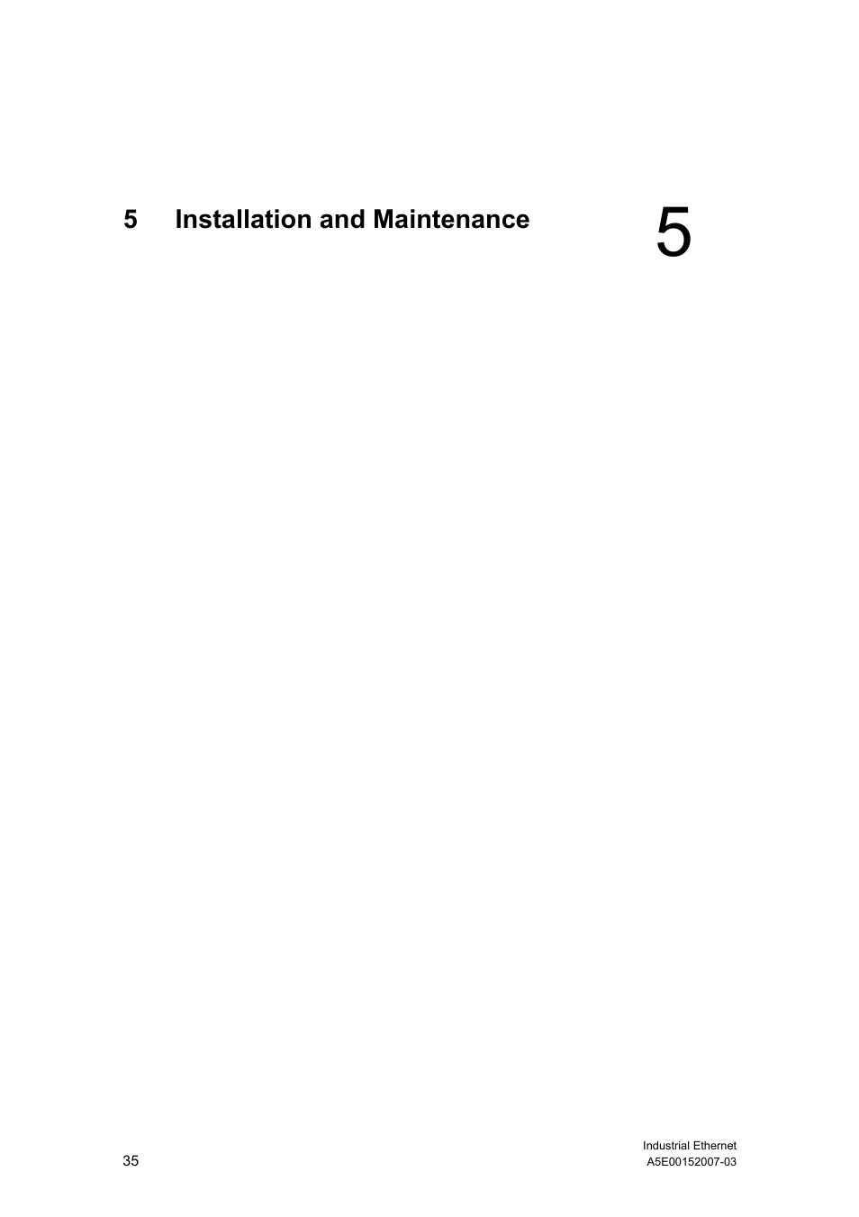 5 installation and maintenance, Installation | Siemens Electrical Lean Switch User Manual | Page 35 / 97