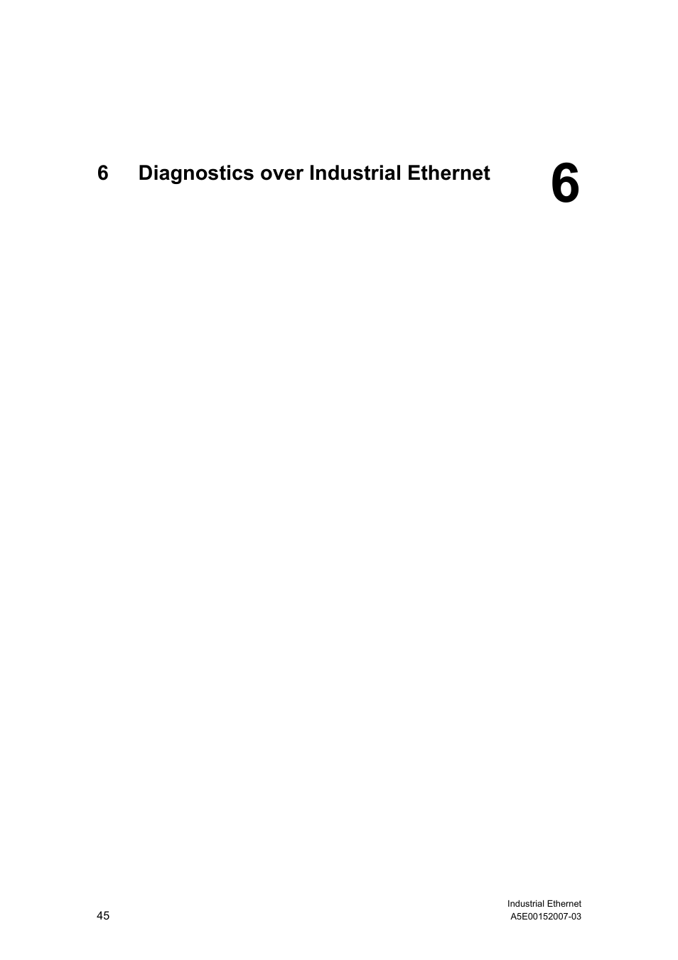 6 diagnostics over industrial ethernet, Diagnostics over industrial ethernet | Siemens Electrical Lean Switch User Manual | Page 45 / 97