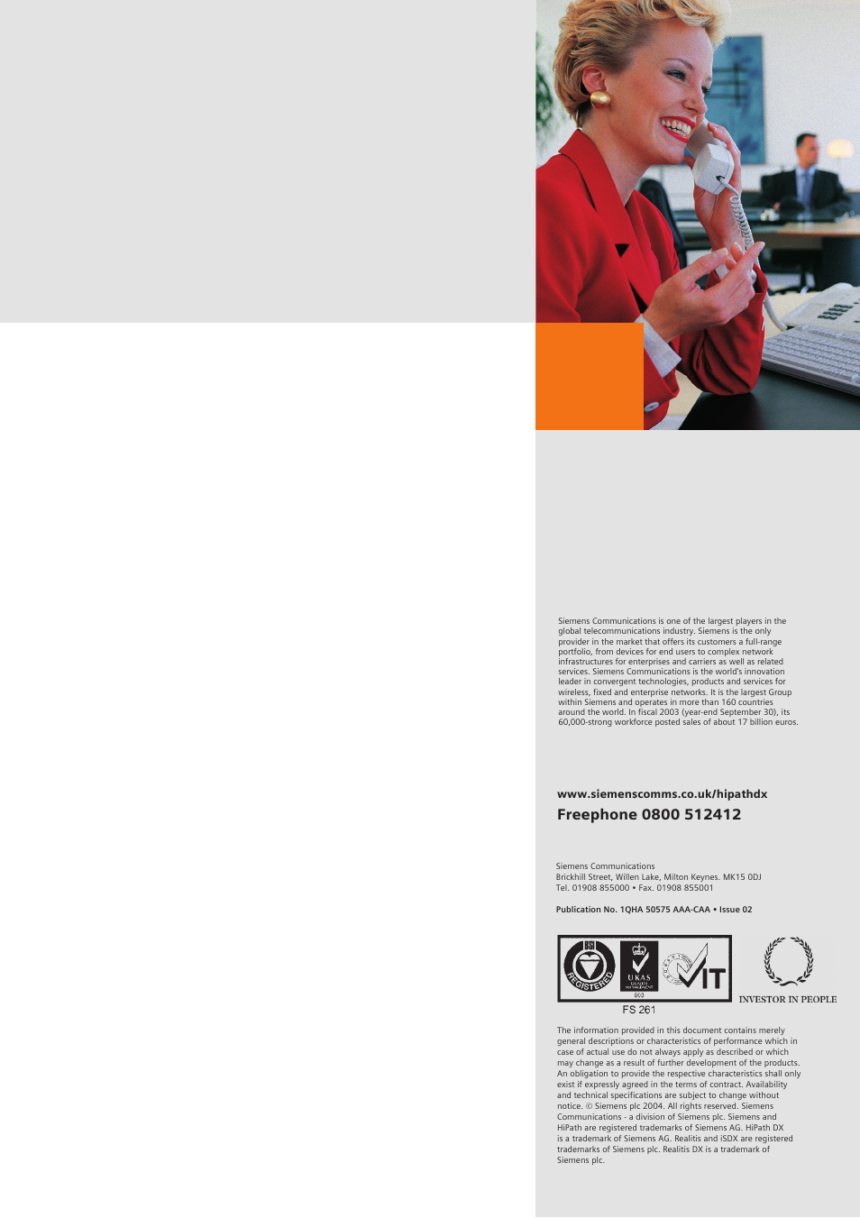 Boilerplate | Siemens OPTIPOINT 500 User Manual | Page 4 / 4