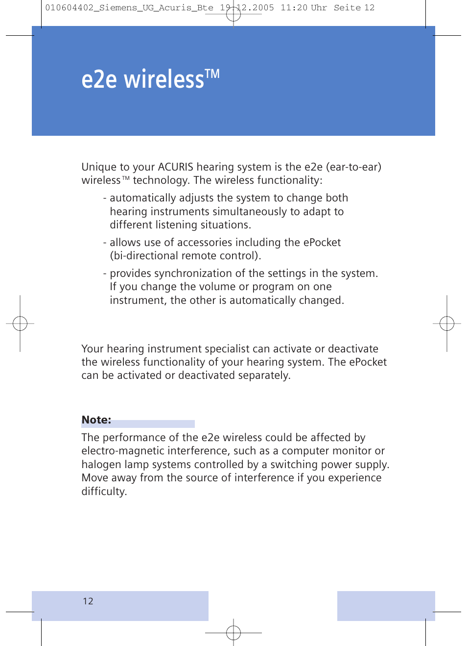 E2e wireless | Siemens P User Manual | Page 12 / 24