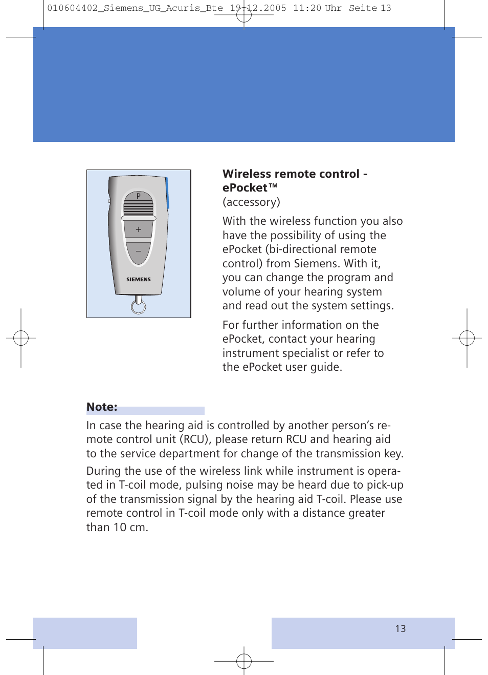 Siemens P User Manual | Page 13 / 24