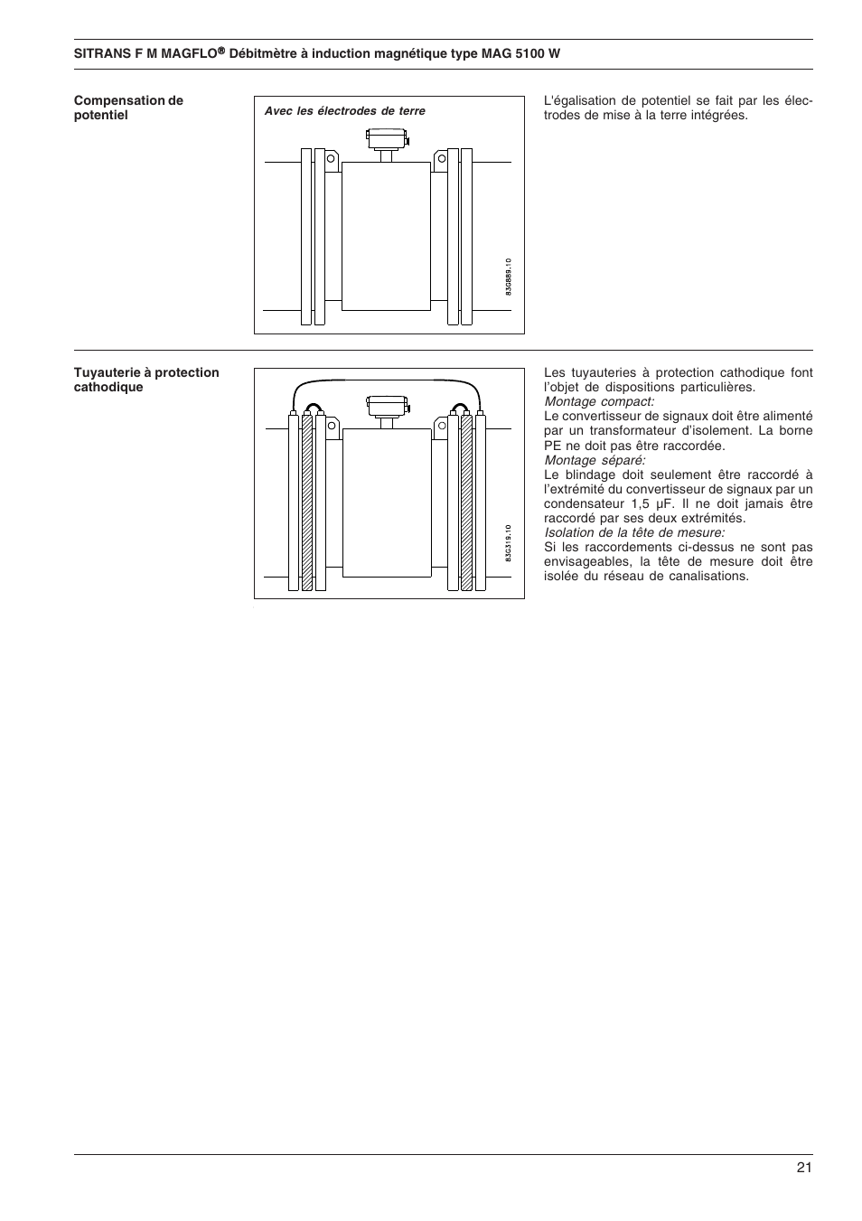 Siemens SITRANS F M MAGFLO MAG 5100 W User Manual | Page 21 / 32