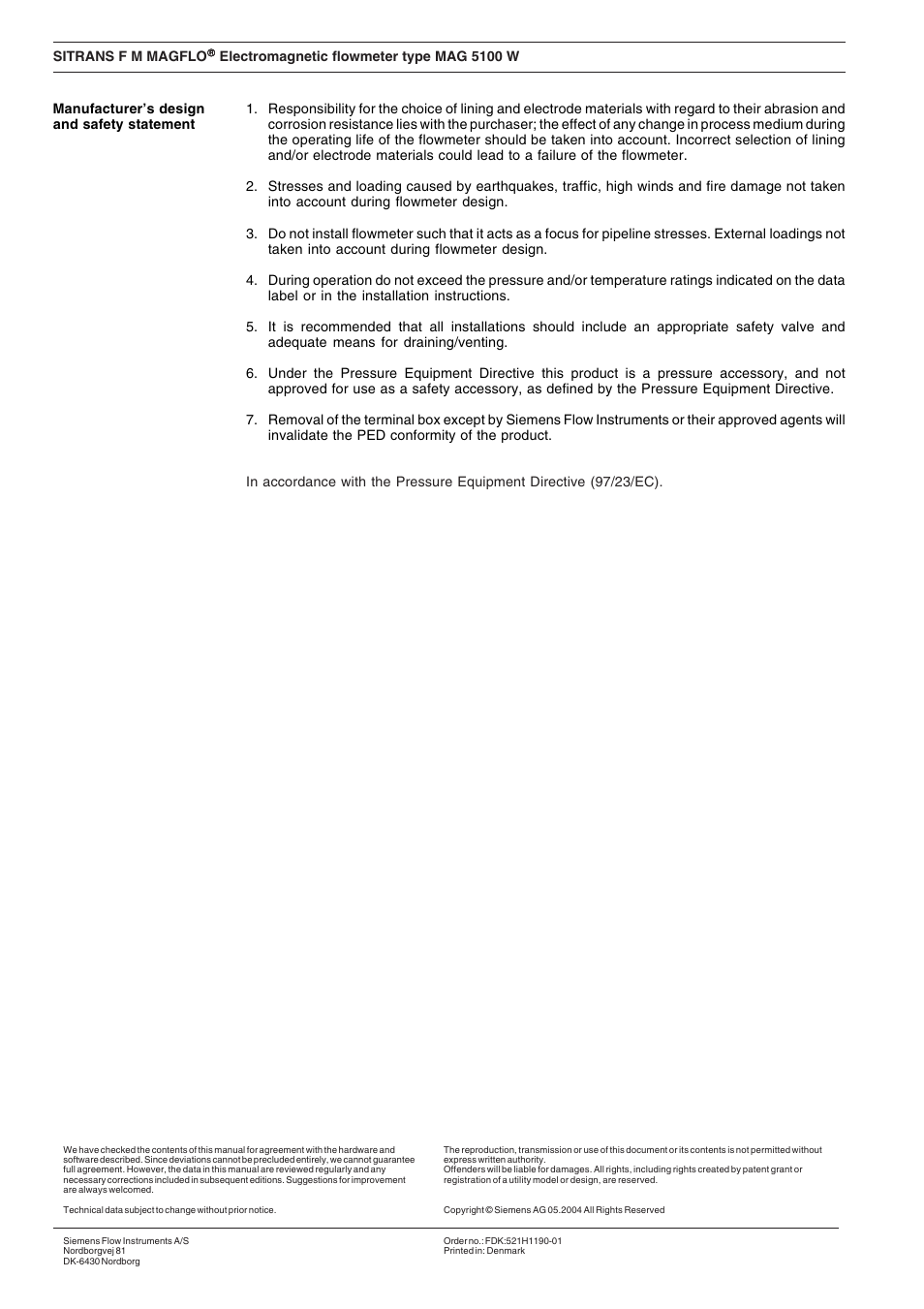 Siemens SITRANS F M MAGFLO MAG 5100 W User Manual | Page 8 / 32