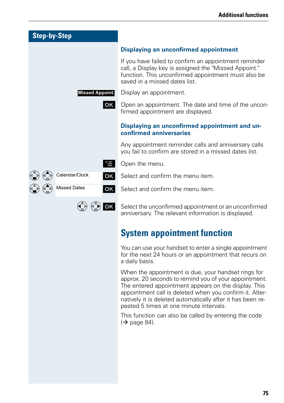 System appointment function | Siemens 3000 User Manual | Page 83 / 104