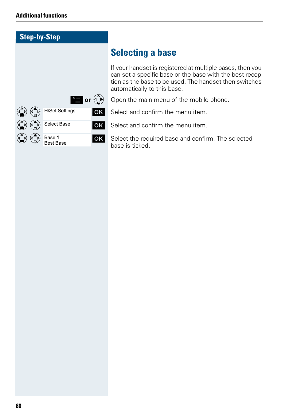 Selecting a base | Siemens 3000 User Manual | Page 88 / 104