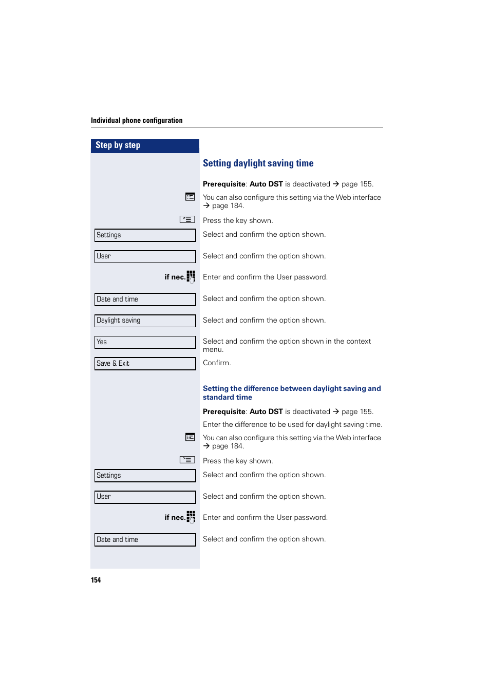 Setting daylight saving time | Siemens HIPATH 8000 User Manual | Page 154 / 205