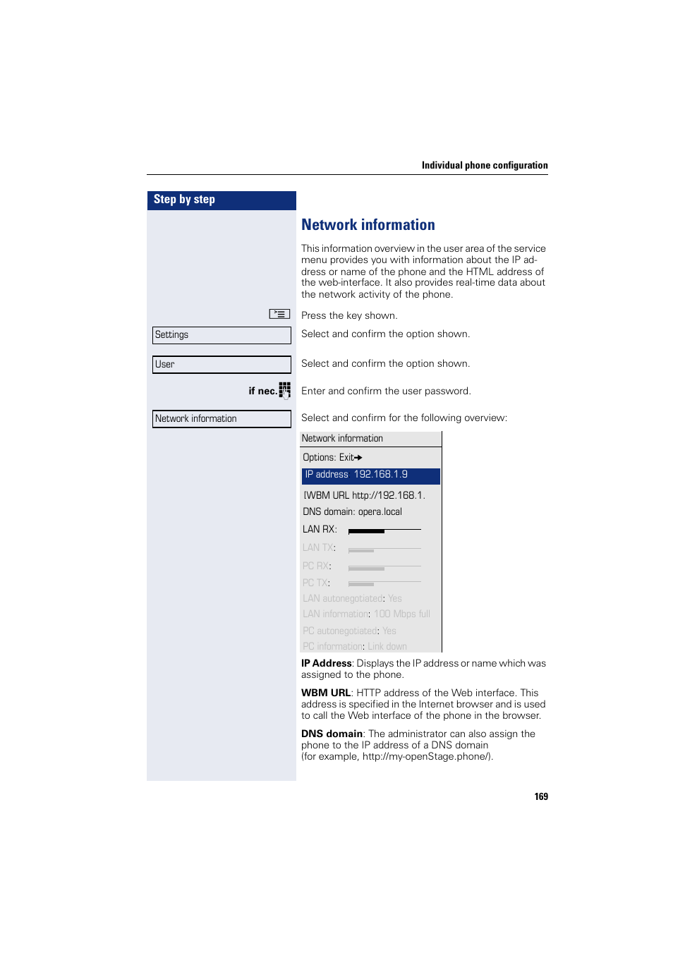 Network information | Siemens HIPATH 8000 User Manual | Page 169 / 205