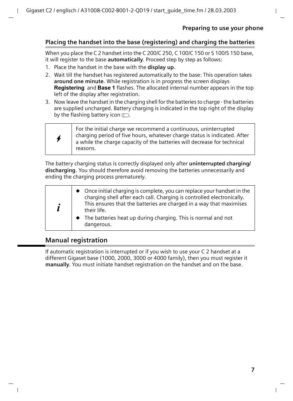 Manual registration | Siemens C2 User Manual | Page 7 / 29