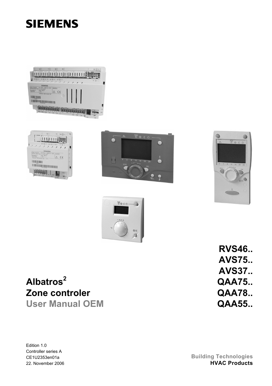 Siemens Albatros Zone Controler CE1U2353en01a User Manual | 26 pages