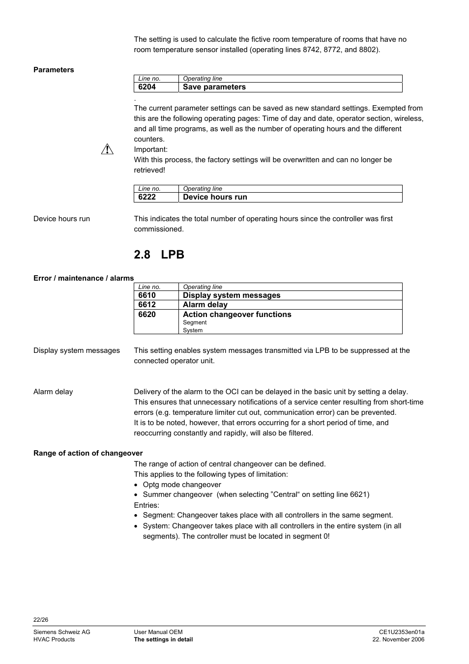 8 lpb | Siemens Albatros Zone Controler CE1U2353en01a User Manual | Page 22 / 26