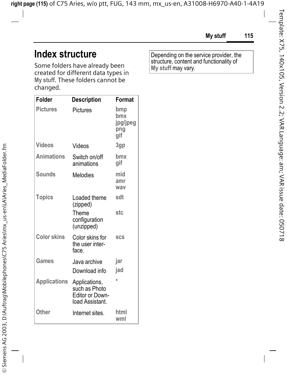 Index structure | Siemens Gigaset 200 User Manual | Page 116 / 139