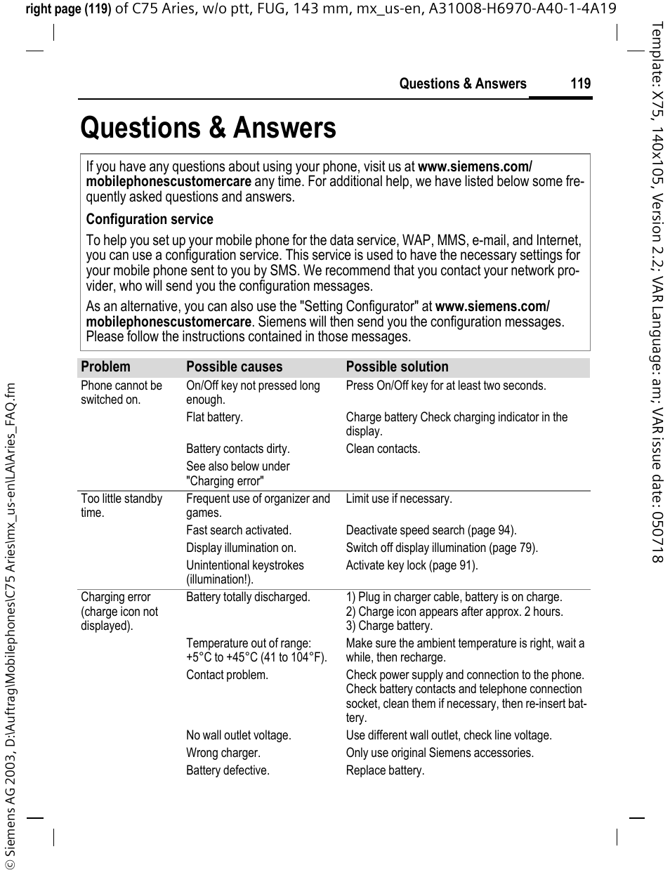 Questions & answers | Siemens Gigaset 200 User Manual | Page 120 / 139