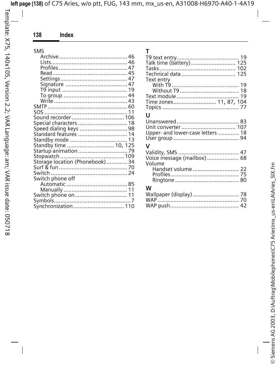 Siemens Gigaset 200 User Manual | Page 139 / 139