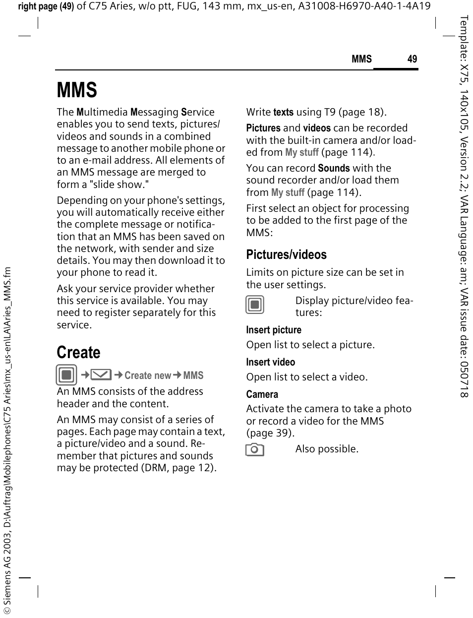 Create | Siemens Gigaset 200 User Manual | Page 50 / 139