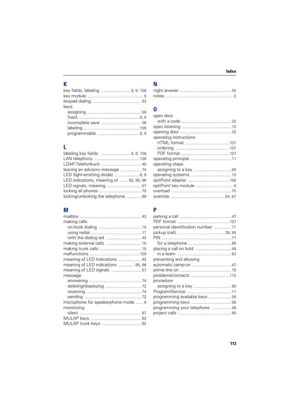 Siemens 5000 RSM User Manual | Page 113 / 125