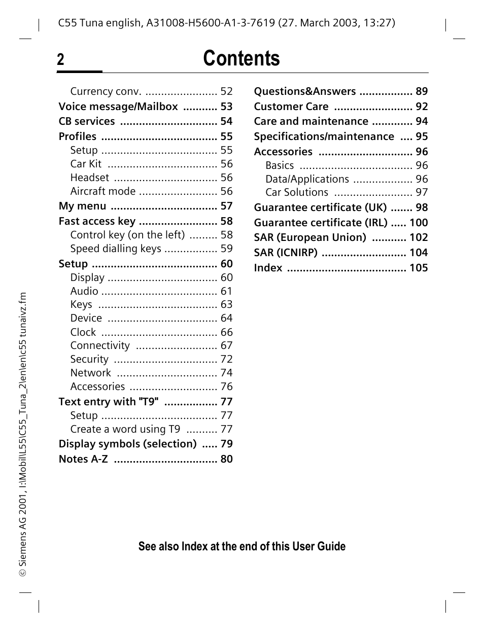 Siemens C55 User Manual | Page 3 / 110