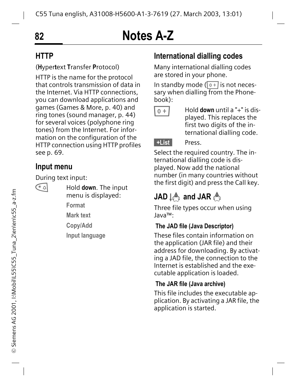 P. 82, P. 82) | Siemens C55 User Manual | Page 83 / 110