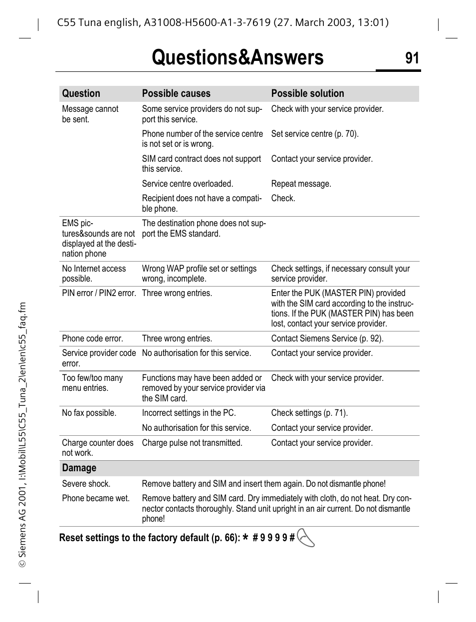 Questions&answers | Siemens C55 User Manual | Page 92 / 110