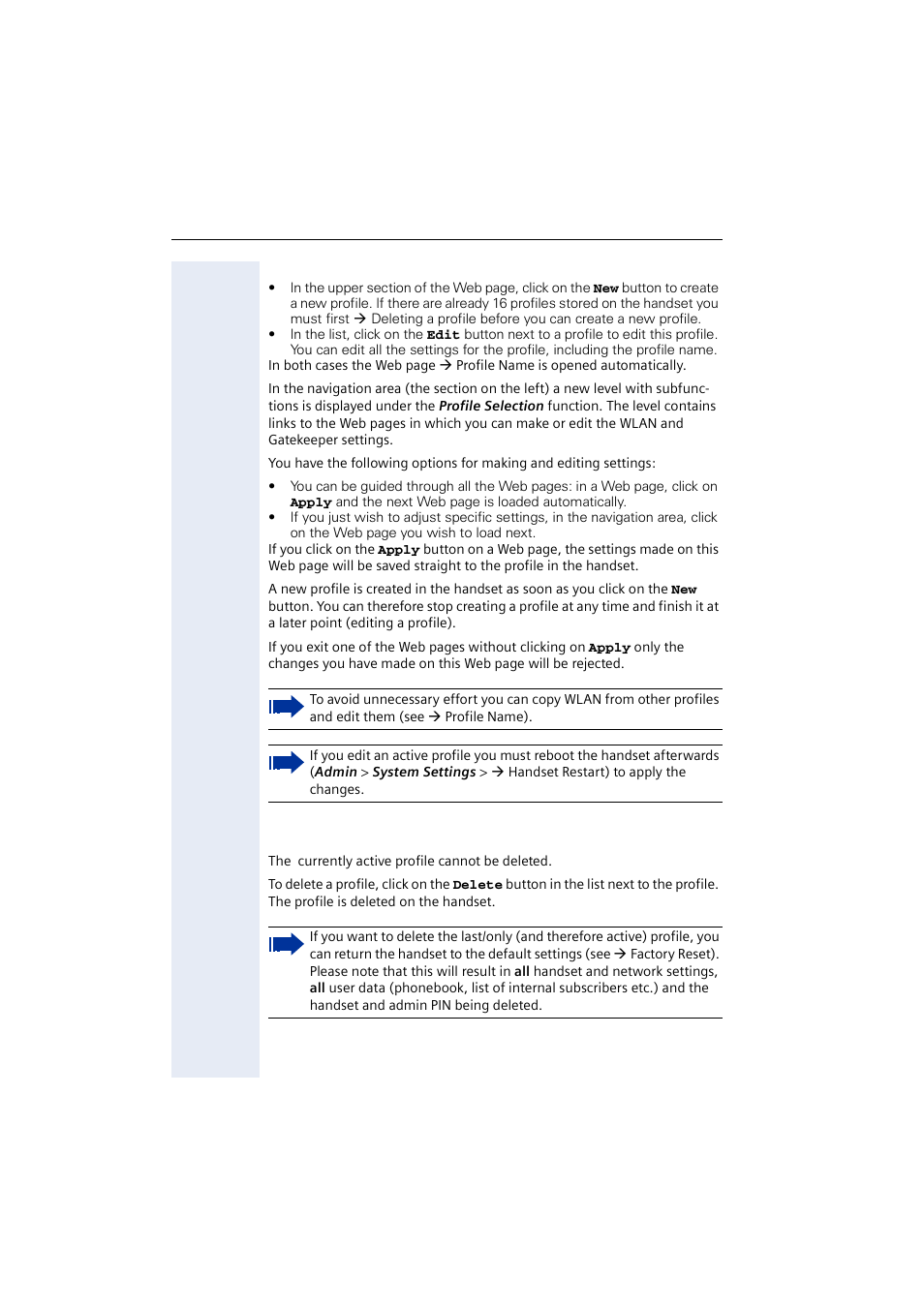 Deleting a profile | Siemens 2000 User Manual | Page 18 / 56