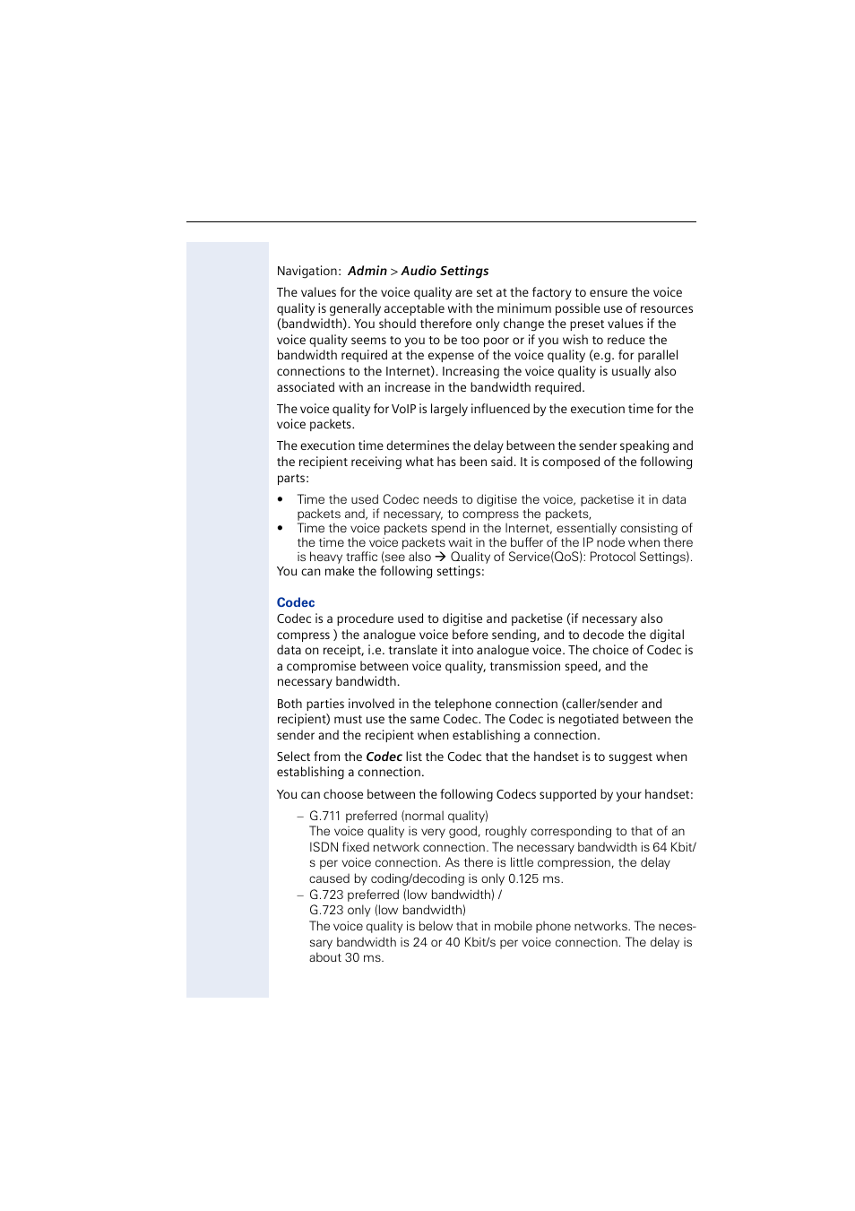 Audio settings | Siemens 2000 User Manual | Page 31 / 56