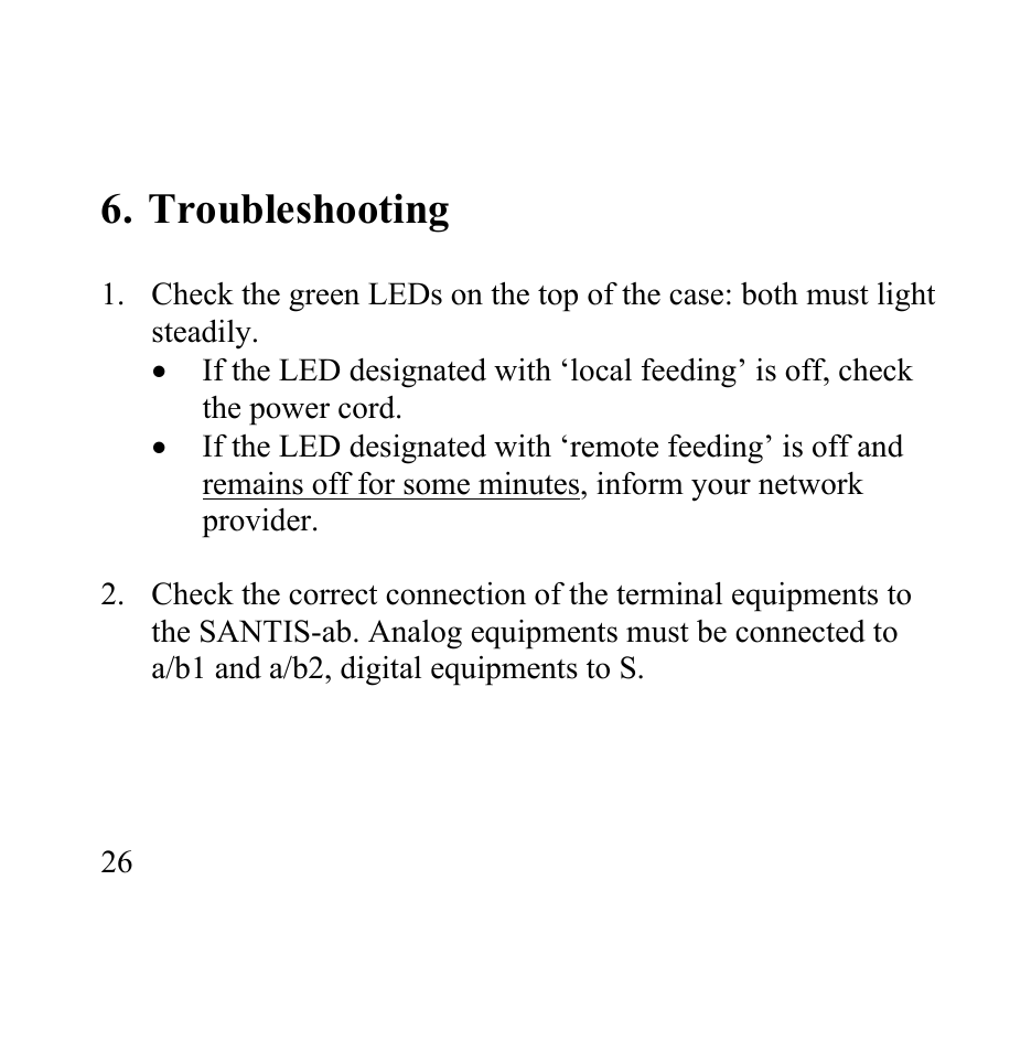Troubleshooting | Siemens SANTIS-ab User Manual | Page 26 / 28