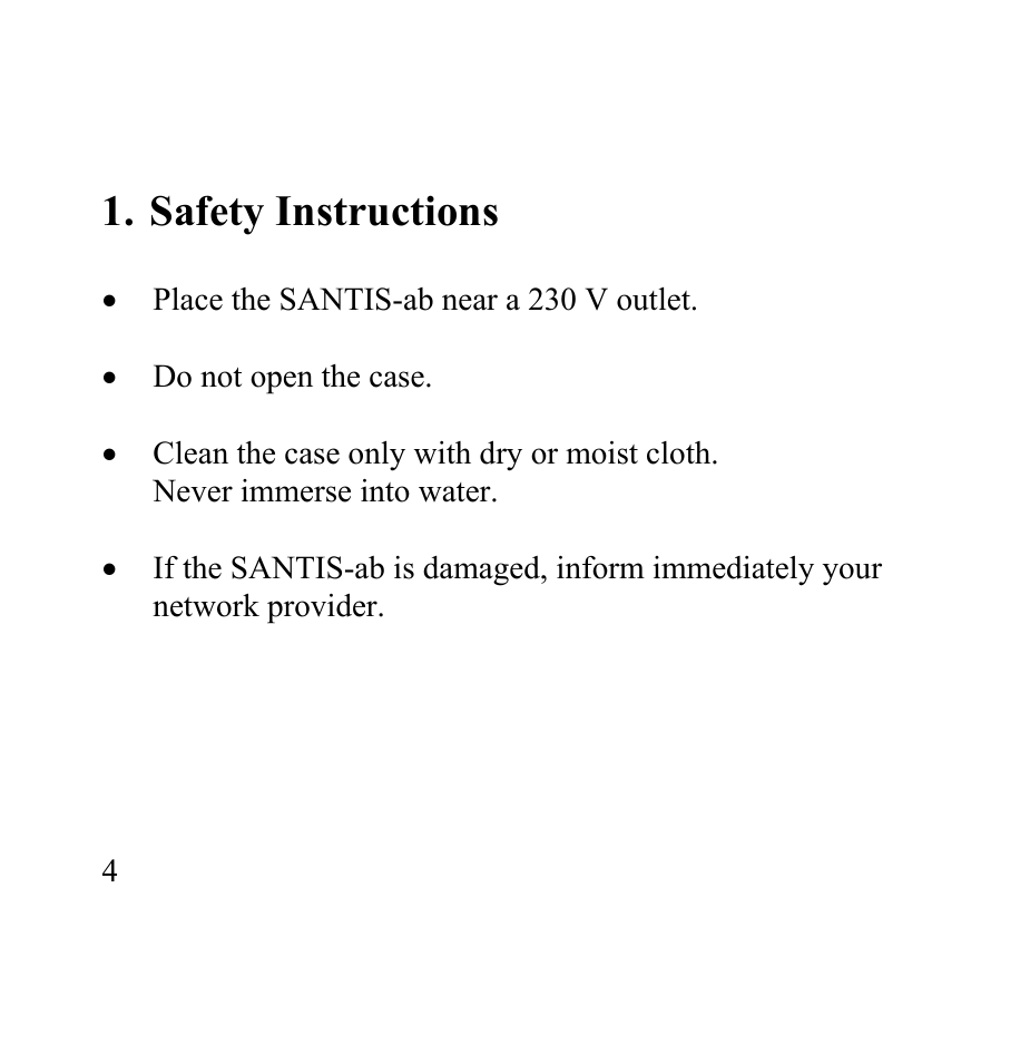 Safety instructions | Siemens SANTIS-ab User Manual | Page 4 / 28