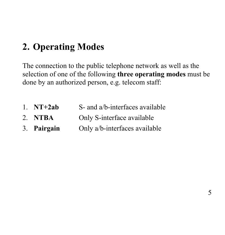 Operating modes | Siemens SANTIS-ab User Manual | Page 5 / 28