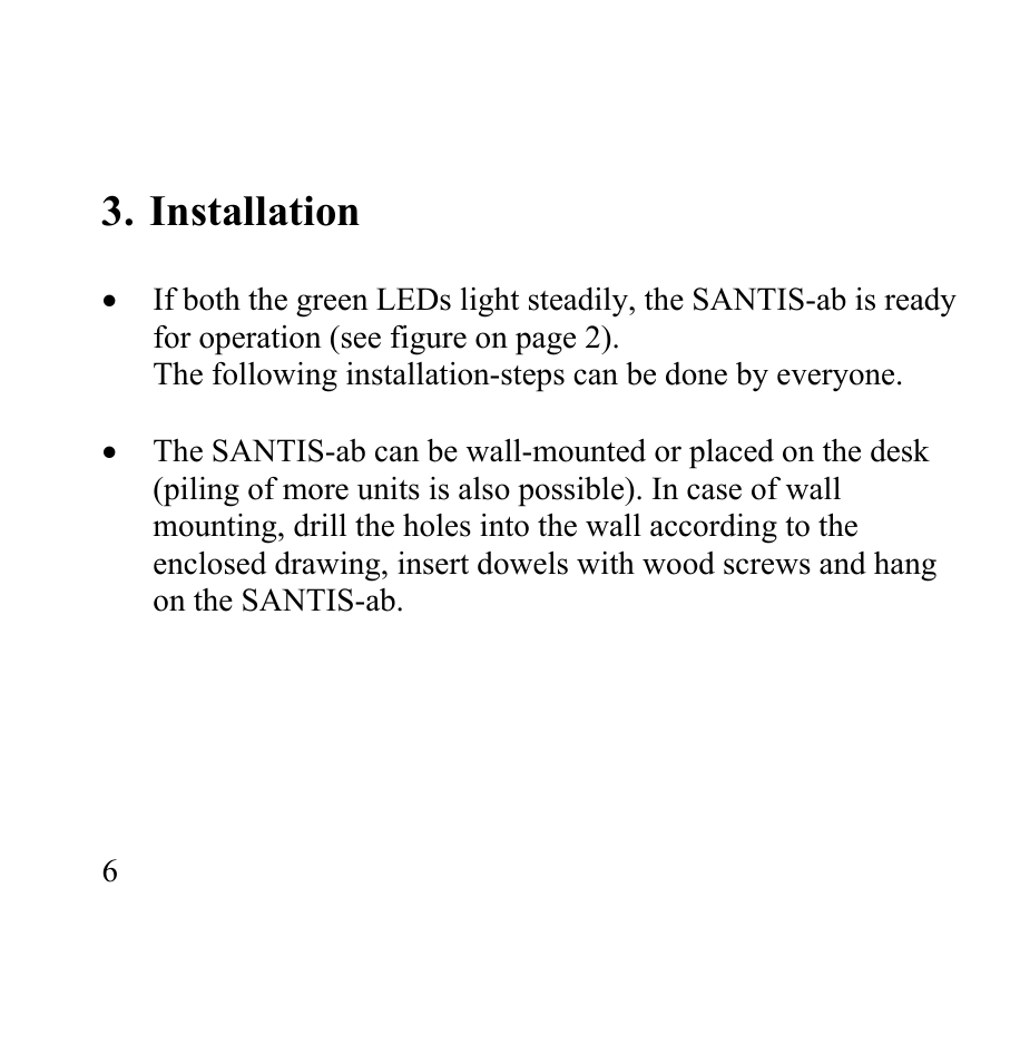 Installation | Siemens SANTIS-ab User Manual | Page 6 / 28