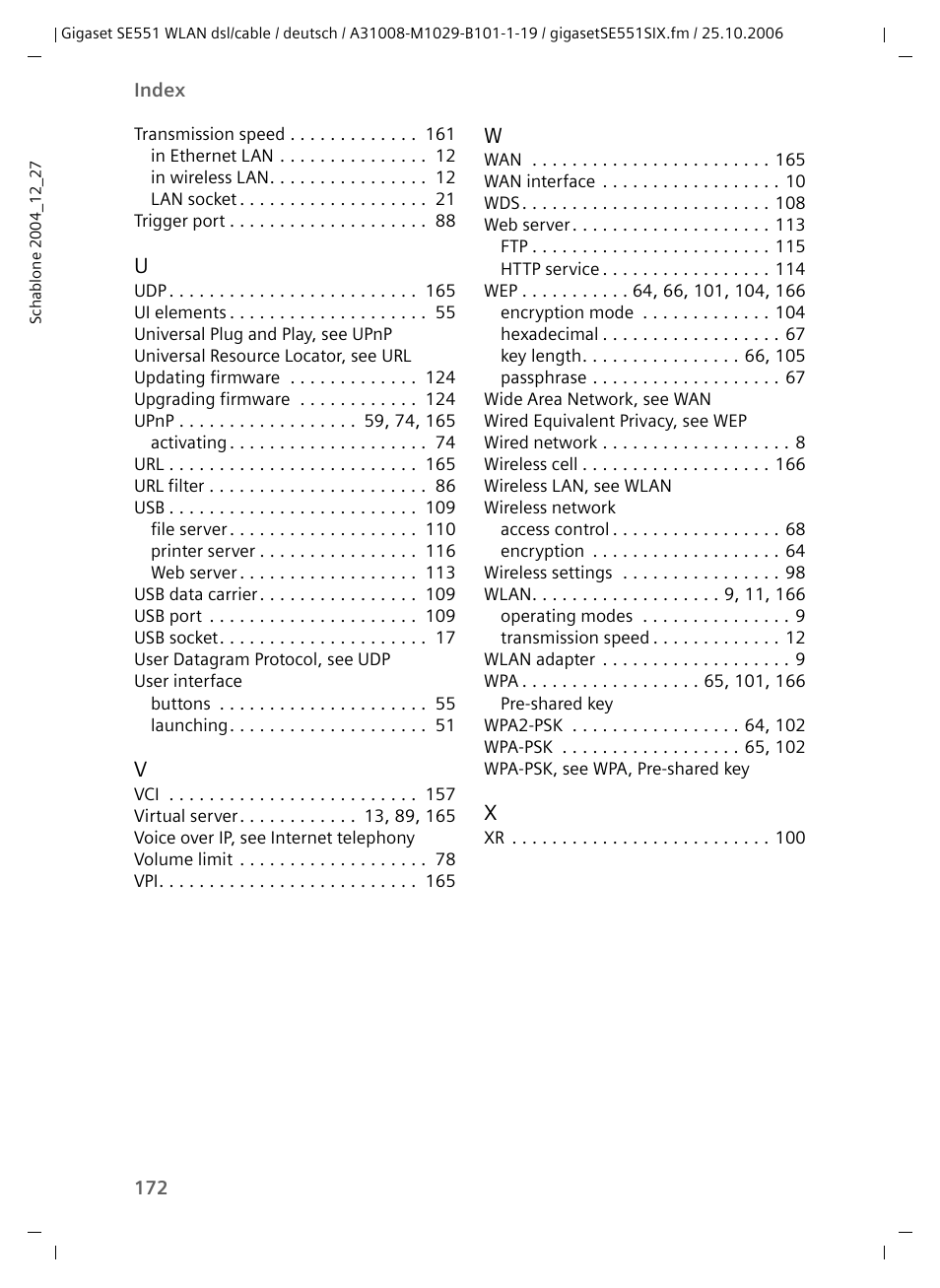 Siemens gigaset SE551 User Manual | Page 174 / 175