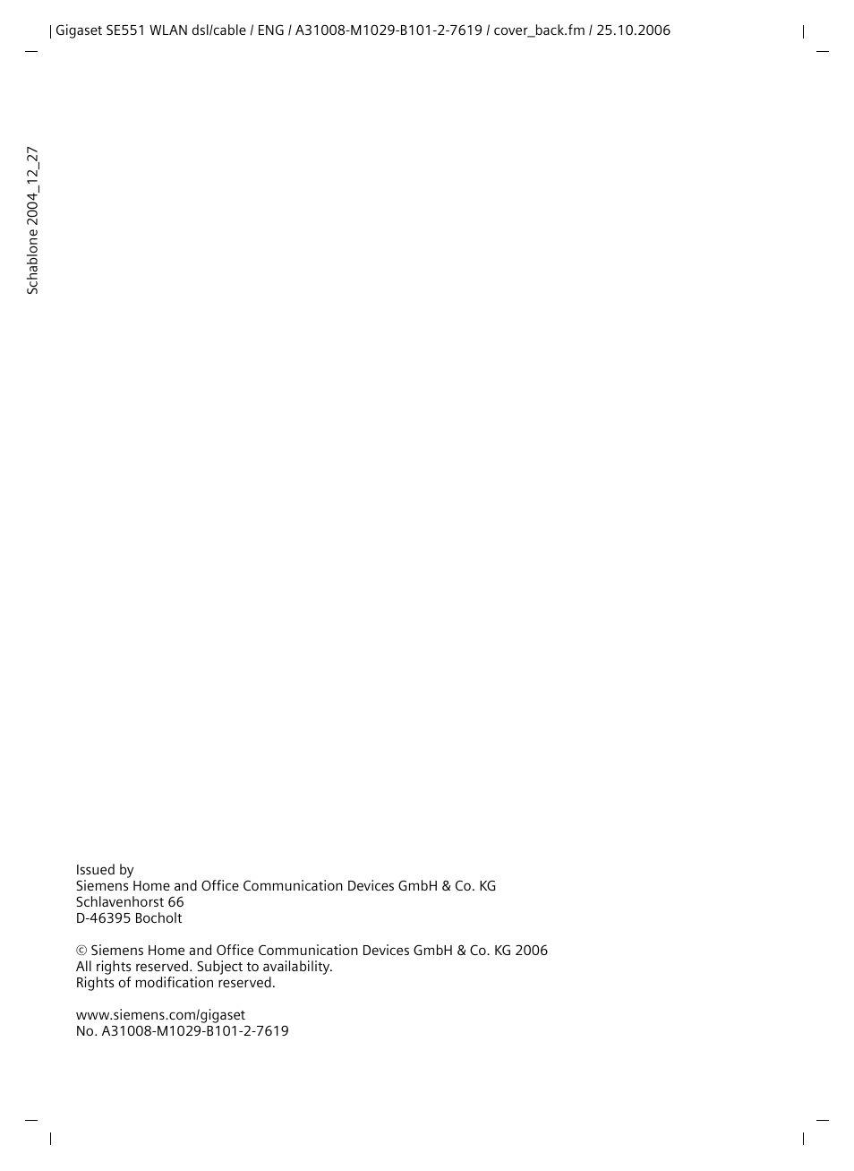 Siemens gigaset SE551 User Manual | Page 175 / 175