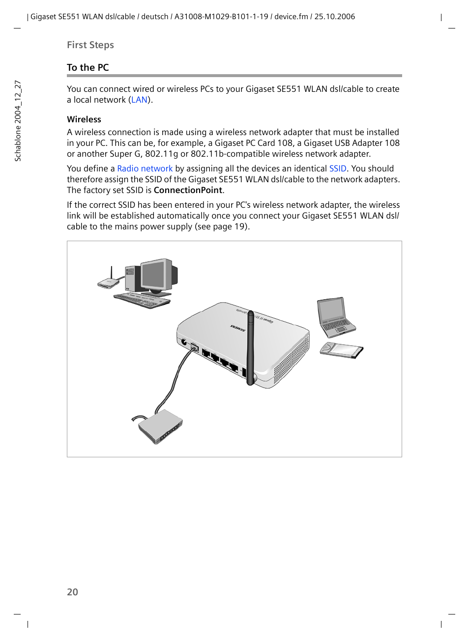 To the pc | Siemens gigaset SE551 User Manual | Page 22 / 175