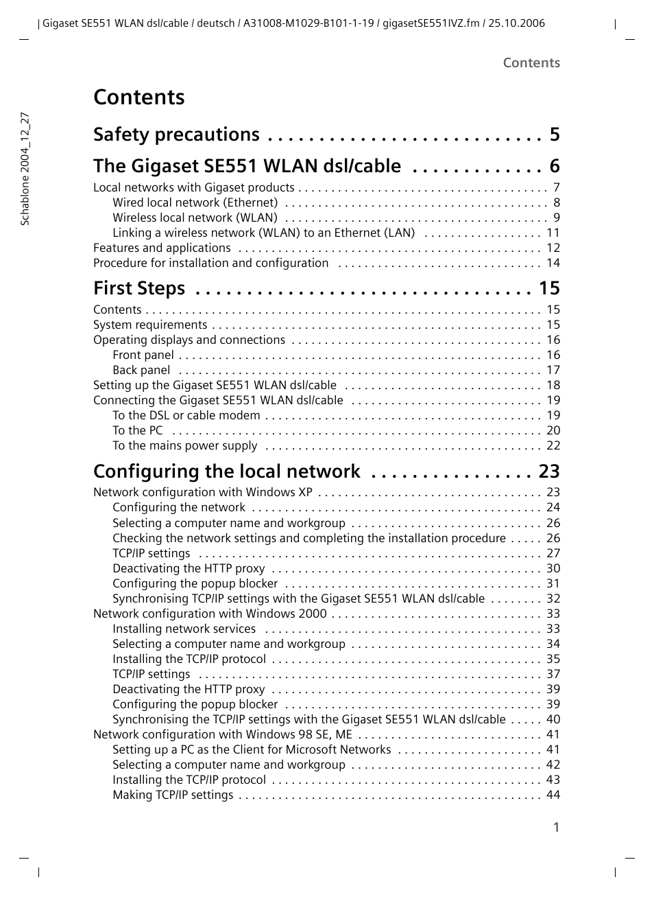 Siemens gigaset SE551 User Manual | Page 3 / 175