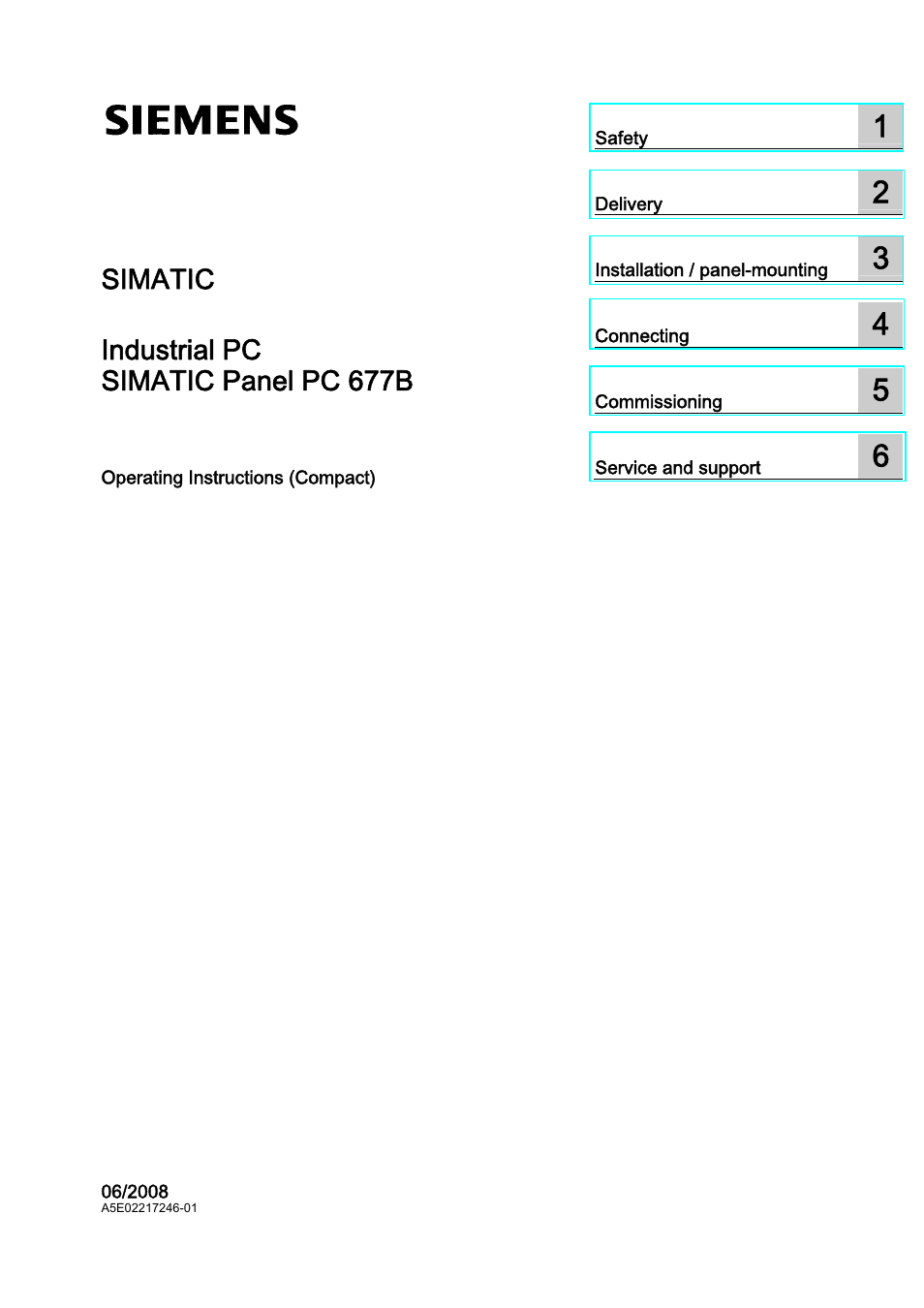 Siemens Industrial PC Simatic Panel PC 677B User Manual | 32 pages