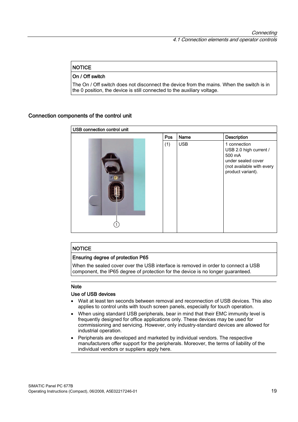 Siemens Industrial PC Simatic Panel PC 677B User Manual | Page 19 / 32