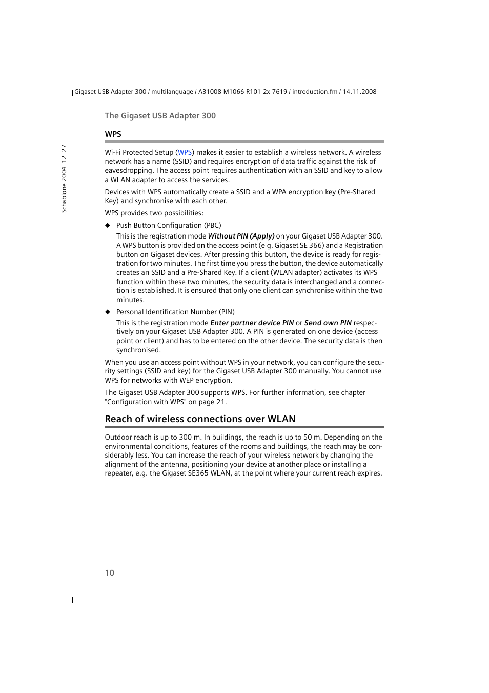 Reach of wireless connections over wlan | Siemens 300 User Manual | Page 10 / 64