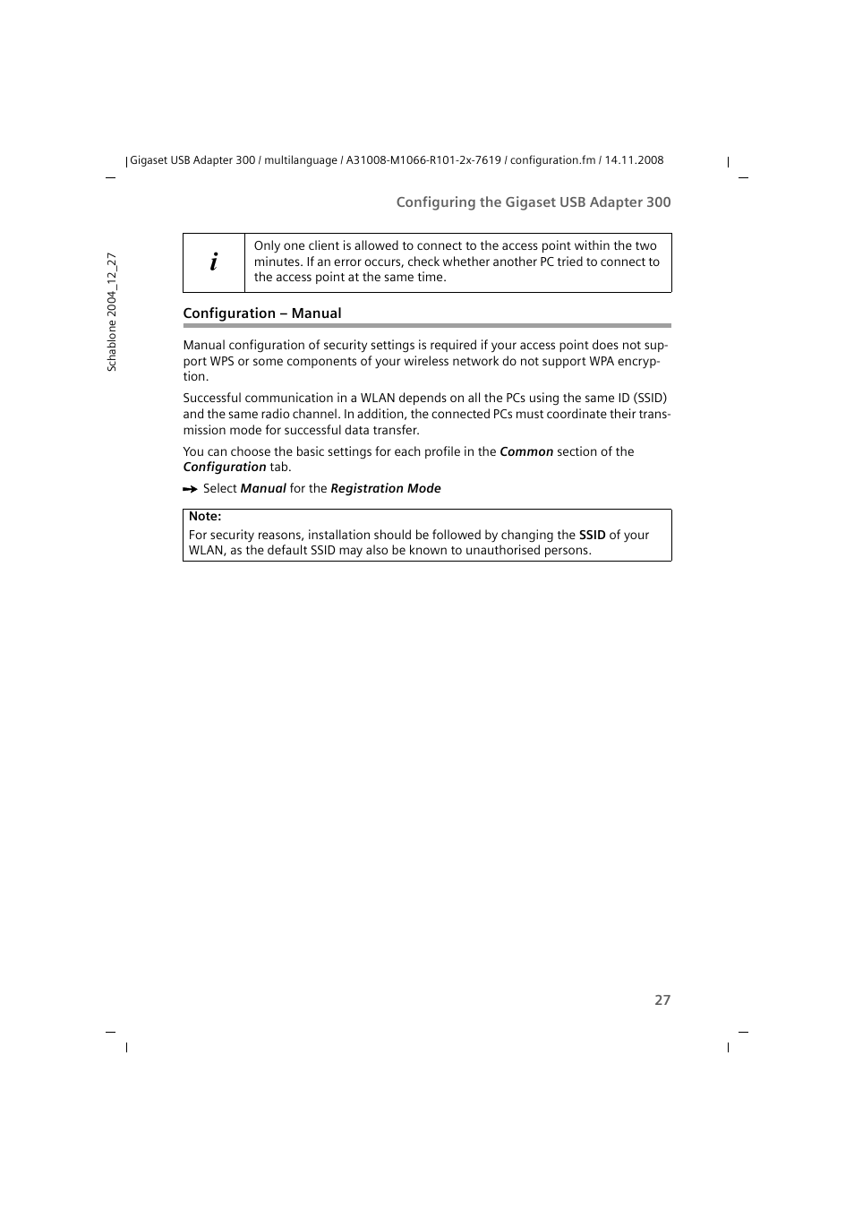 Configuration - manual, Configuration – manual | Siemens 300 User Manual | Page 27 / 64