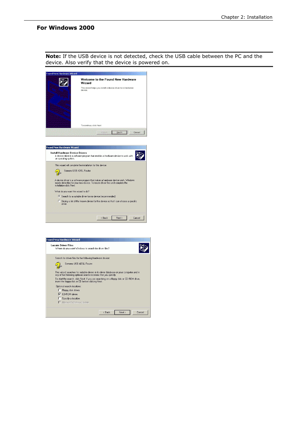 Siemens ADSL 500 User Manual | Page 17 / 78