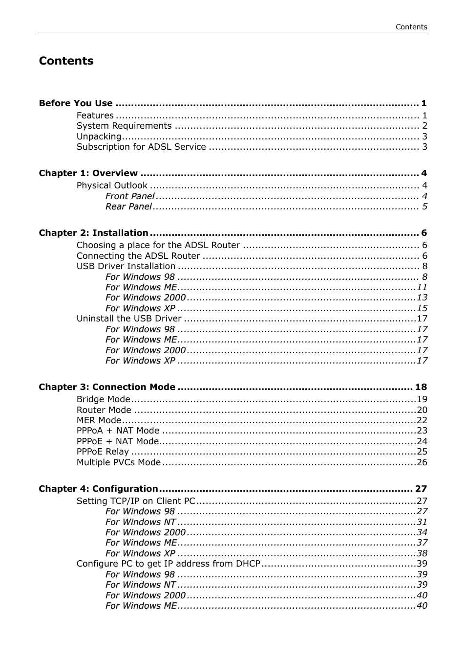 Siemens ADSL 500 User Manual | Page 3 / 78