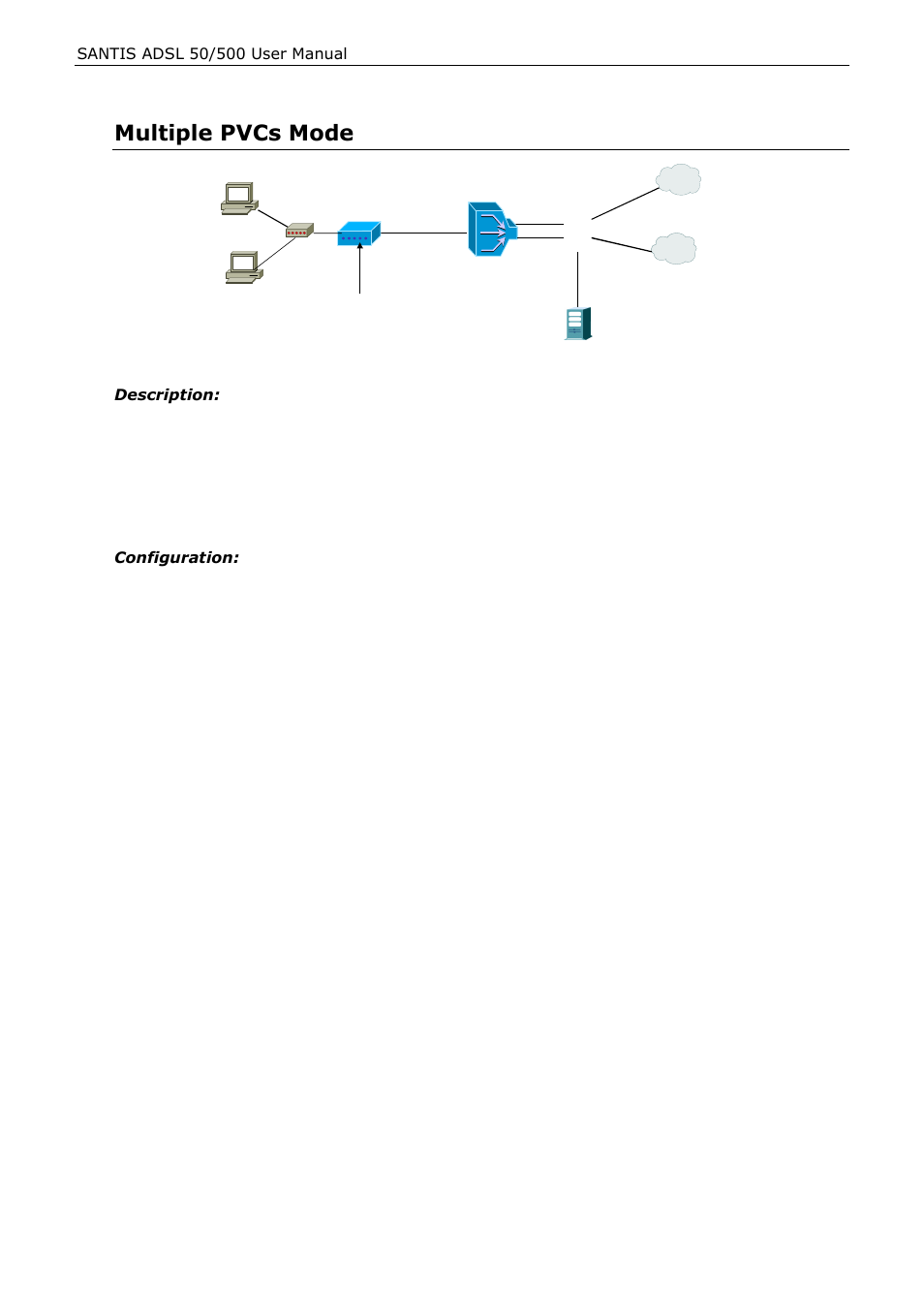 Multiple pvcs mode | Siemens ADSL 500 User Manual | Page 30 / 78