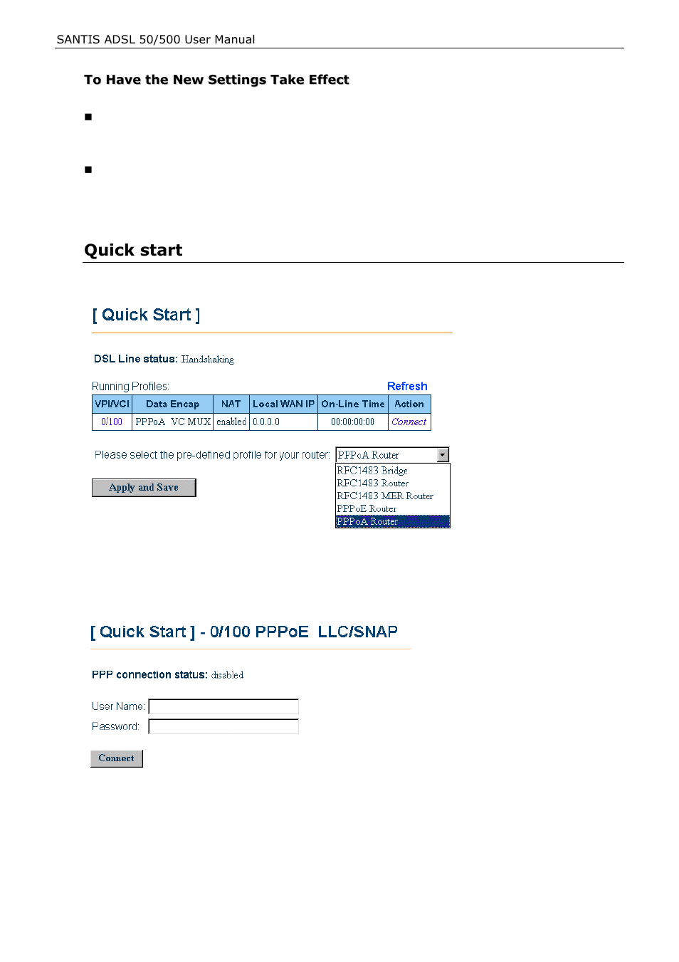 Quick start | Siemens ADSL 500 User Manual | Page 50 / 78